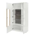 Armoire vitrine Ledigos III Blanc brillant / Blanc