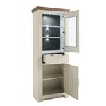 Vitrine Maquili Partiellement en pin massif - Pin blanc / Pin taupe