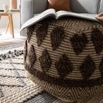 Pouf Hatta Mischgewebe - Beige / Braun