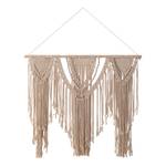 Wandbehang Formentera Baumwollstoff / Kiefer massiv - Hellbeige / Kiefer