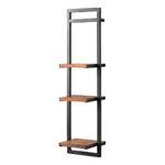 Étagère murale MANCHESTER Acacia massif / Métal - Acacia / Anthracite - 22 x 85 cm