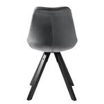 Chaises capitonnées Aledas IV Gris foncé - Noir - Lot de 2