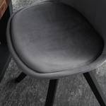 Chaises capitonnées Aledas IV Gris foncé - Noir - Lot de 2