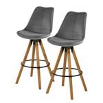 Sedia da bar Aledas III Grigio / Beige - Set da 2