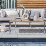 Loungeecke TEAKLINE Webstoff / Teak massiv - Hellgrau