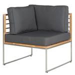 Fauteuil d’angle TEAKLINE Tissu / Teck massif - Anthracite