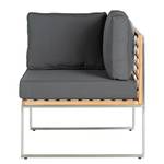 Fauteuil d’angle TEAKLINE Tissu / Teck massif - Anthracite
