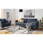 Sofa Mirabela (3-Sitzer) Strukturstoff - Graublau