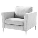 Fauteuil Mirabela structuurstof - Platinakleurig - Platinakleurig