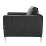 Fauteuil Mirabela Tissu structuré - Noir chiné - Noir chiné