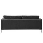 Sofa Mirabela (3-Sitzer) Strukturstoff - Schwarz meliert