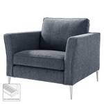 Fauteuil Mirabela Tissu structuré - Gris bleu - Gris bleu