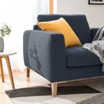 Fauteuil Berilo Tissu structuré - Gris bleu - Gris bleu