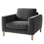 Fauteuil Berilo Tissu structuré - Noir chiné - Noir chiné