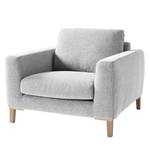 Fauteuil Berilo structuurstof - Platinakleurig - Platinakleurig