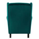 Oorfauteuil Luro fluweel - Velours Gala: Petrolblauw