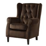 Oorfauteuil Luro fluweel - Velours Gala: Chocoladekleurig