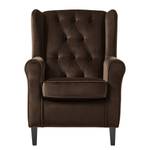 Oorfauteuil Luro fluweel - Velours Gala: Chocoladekleurig