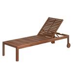 Chaise longue Mimo I Acacia massif - Marron