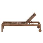 Chaise longue Mimo I Acacia massif - Marron