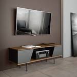 Tv-meubel Dixie walnotenhout/mat zwart - Walnoothoutkleurig/Zwart