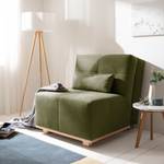 Fauteuil convertible Simla II Microfibre - Vert olive