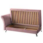 Chaise longue Habay microvezel - Mauve - Armleuning vooraanzicht links