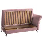 Chaise longue Habay microvezel - Mauve - Armleuning vooraanzicht rechts