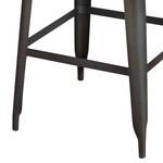 Barhocker Bemu (2er-Set) Echtleder / Metall - Cognac / Schwarz