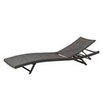 Chaise longue Solana Polyrotin / Acier - Anthracite / Noir