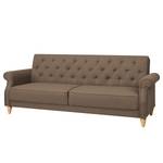 Divano letto Brampton I Marrone - Tessile - 221 x 83 x 95 cm