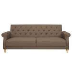 Canapé convertible Brampton I Marron - Textile - 221 x 83 x 95 cm