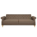 Divano letto Brampton I Marrone - Tessile - 221 x 83 x 95 cm