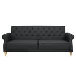 Canapé convertible Brampton I Noir - Textile - 221 x 83 x 95 cm