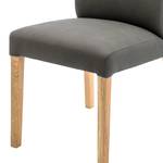 Gestoffeerde stoel Spofford II (2 stuk) microvezel/massief eikenhout - eikenhout - Antraciet