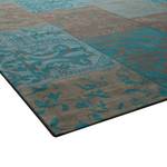 Vintage vloerkleed Milas textielmix - turquoise/lichtbruin - 160 x 240 cm