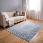 Vintage vloerkleed Divin I textielmix - lichtgrijs/turquoise - 160 x 240 cm