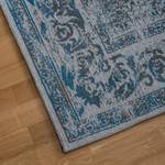 Vintage vloerkleed Divin I textielmix - lichtgrijs/turquoise - 140 x 200 cm