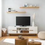 Tv-meubel Tenabo mat wit / knoestig eikenhout