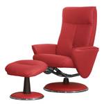 Relaxfauteuil Kenzo met hocker - kunstleer