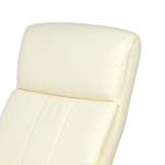 Fauteuil de relaxation Vancouver Avec repose-pieds - Imitation cuir - Ecru