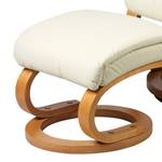 Relaxfauteuil Vancouver met hocker - kunstleer - Ecrú