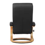 Relaxfauteuil Vancouver met hocker - kunstleer - Zwart