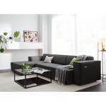 Ecksofa KINX mit Longchair Webstoff Milan: Anthrazit - Breite: 294 cm - Longchair davorstehend links - Sitztiefenverstellung