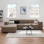 Ecksofa KINX mit Longchair Webstoff Osta: Cappuccino - Breite: 294 cm - Longchair davorstehend links - Sitztiefenverstellung