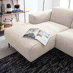 Hoekbank Crawford I Geweven stof - Geweven stof Saia: Beige - Breedte: 255 cm - Longchair vooraanzicht links