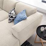 Wohnlandschaft Crawford Webstoff Saia: Beige - Longchair davorstehend rechts / Ottomane links