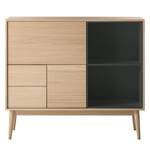 Dressoir Albin deels massief - Eik - Antraciet