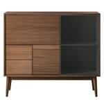 Dressoir Albin deels massief - Walnoot - Antraciet