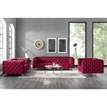 Sofa Leominster (3-Sitzer) Samt - Bordeaux